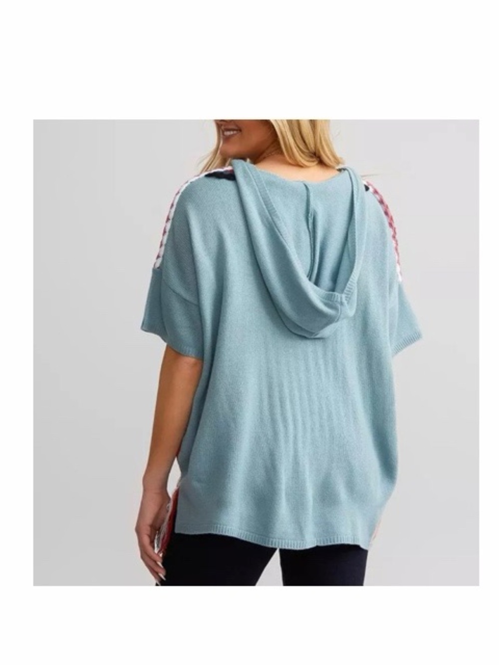 Gimmicks By Buckle Striped Fringe Hooded Boho Sweater - Picture 6 of 7